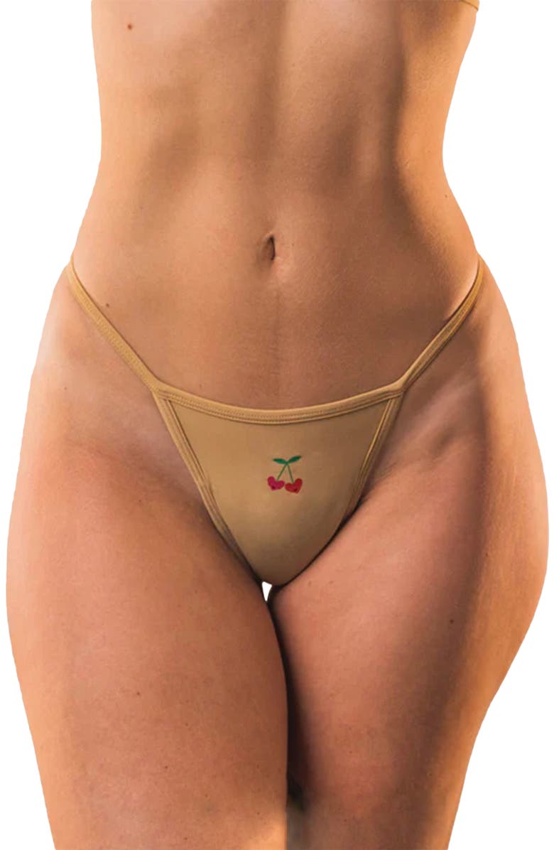 Cheeky Cherry 2-pack Leakproof Everyday Liner Ultra Smooth String Thong, Alternate, color, Sienna/Lila