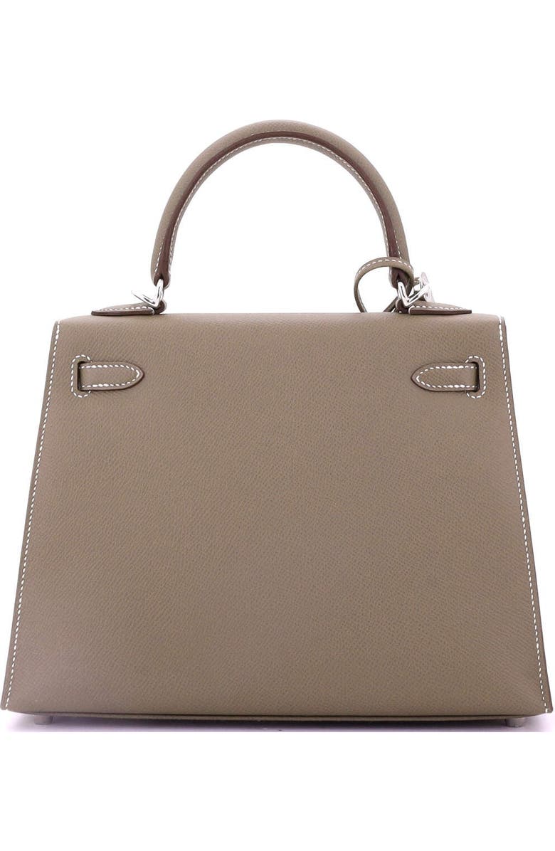 Pre-Owned Hermes Kelly Handbag Grey Epsom with Palladium Hardware 25, Alternate, color,