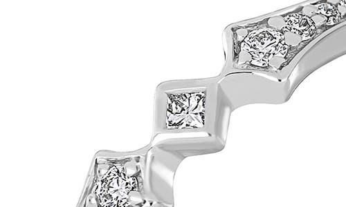 Bony Levy Geometric Diamond Stack Ring In Metallic
