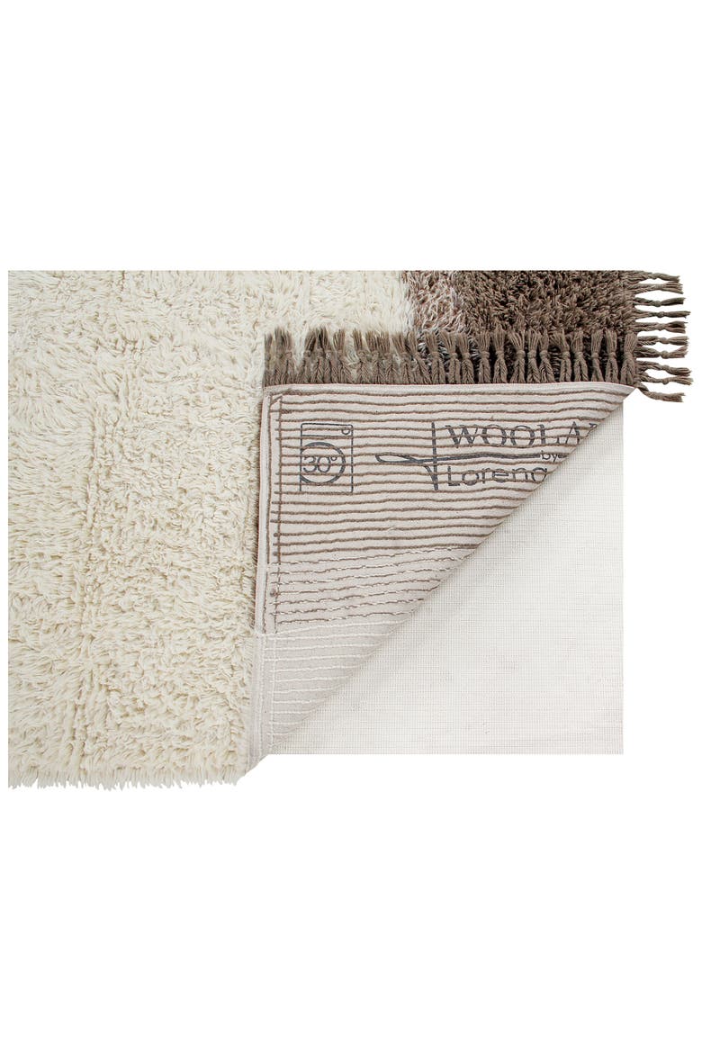 Into the Blue Washable Wool Rug, Alternate, color, ALMOND