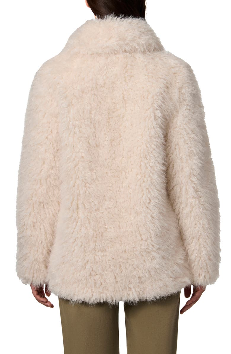 Bernardo Langley Faux Fur Coat, Alternate, color, Cream
