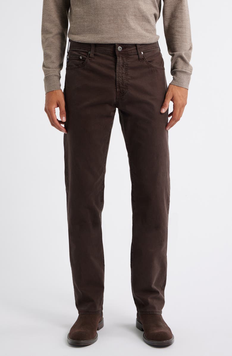 AG Protégé Italian Light Bedford Straight Leg Pants, Main, color, Sulfur Bitter Chocolate