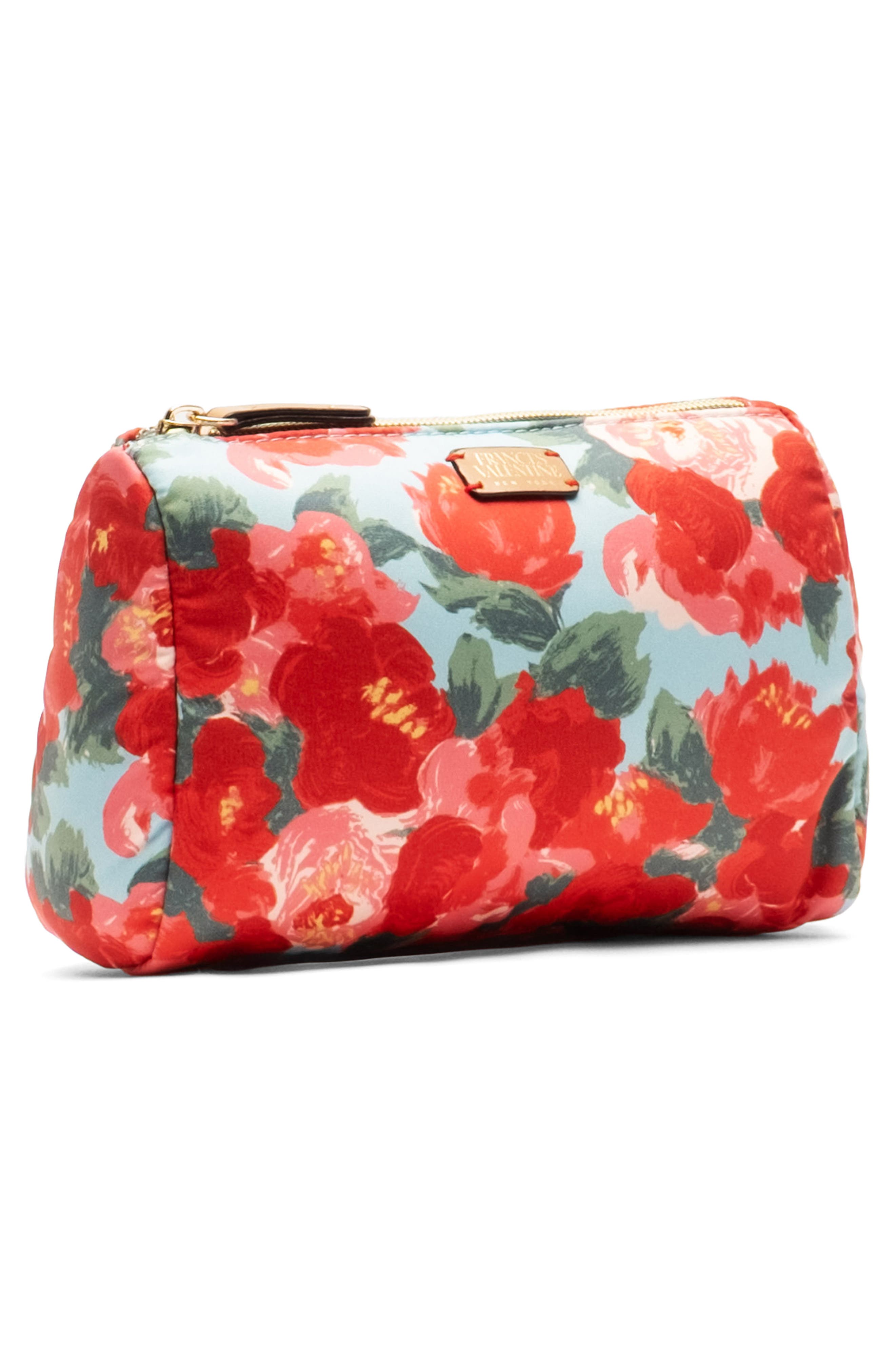 Frances Valentine Small Cosmetic Pouch, Alternate, color, Red/Light Blue