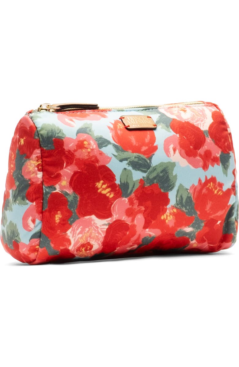 Frances Valentine Small Cosmetic Pouch, Alternate, color, Red/Light Blue