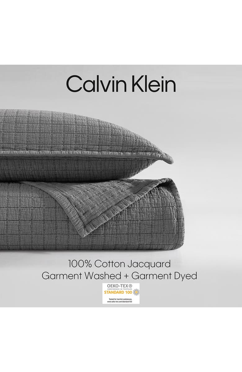 Calvin Klein Essential Washed Jacquard Coverlet, Alternate, color,