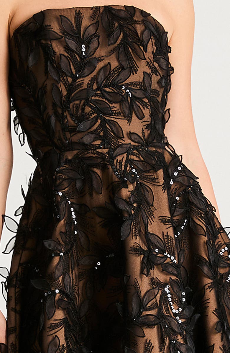 HELSI Celine Sequin 3D Floral Gown, Alternate, color, Black