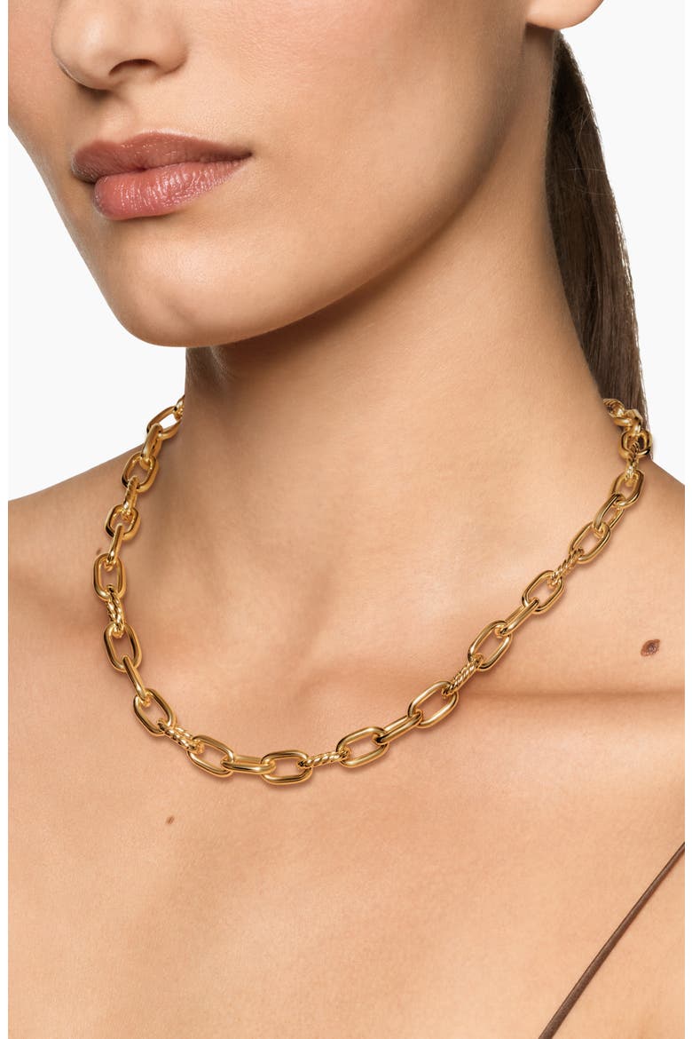 DY Madison Chain Necklace in 18K Yellow Gold, 8.5mm, Alternate, color, GOLD