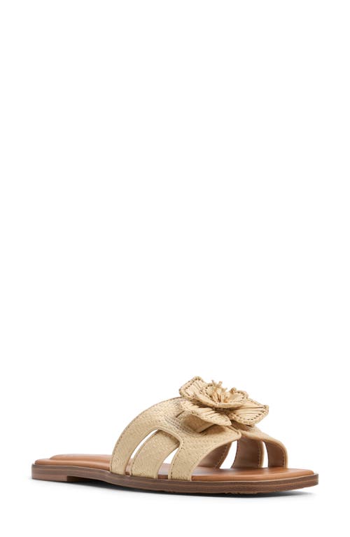 Aldo Seaflower Slide Sandal In Light Beige