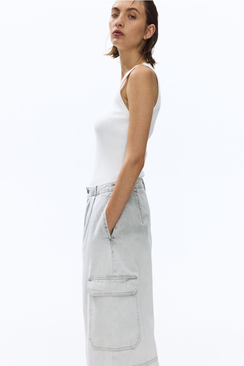 Barrel Regular Waist Ankle Jeans, Alternate, color, Light denim gray