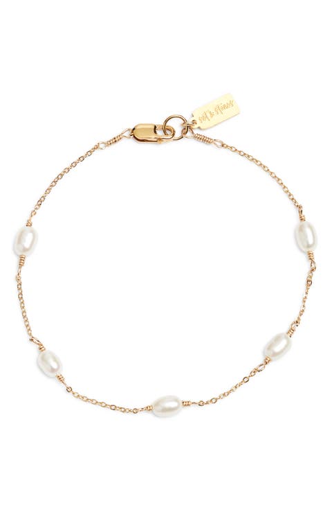 Madeline Freshwater Pearl Station Bracelet