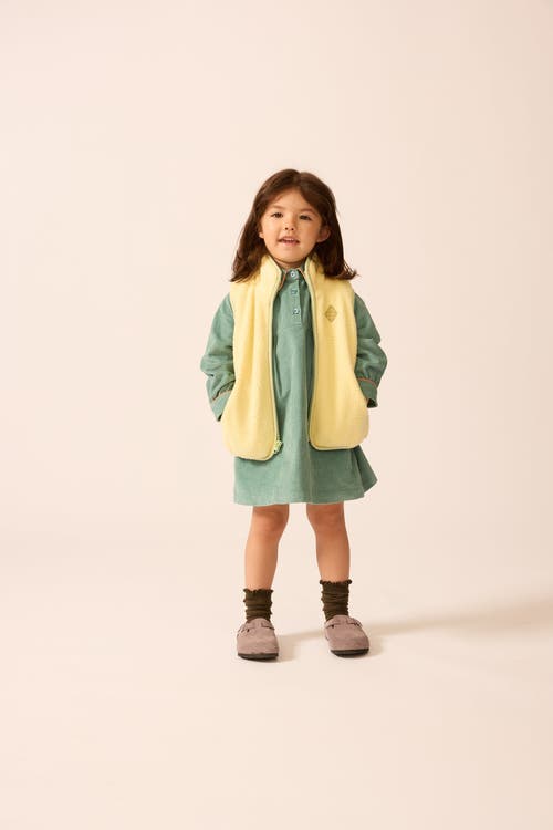 The Sunday Collective Polar Fleece Vest In Yellow