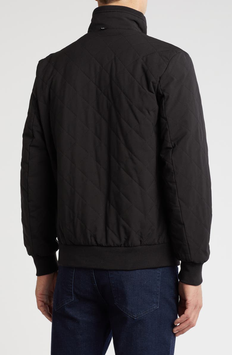 Nautica Diamond Quilted Bomber Jacket, Alternate, color, Black