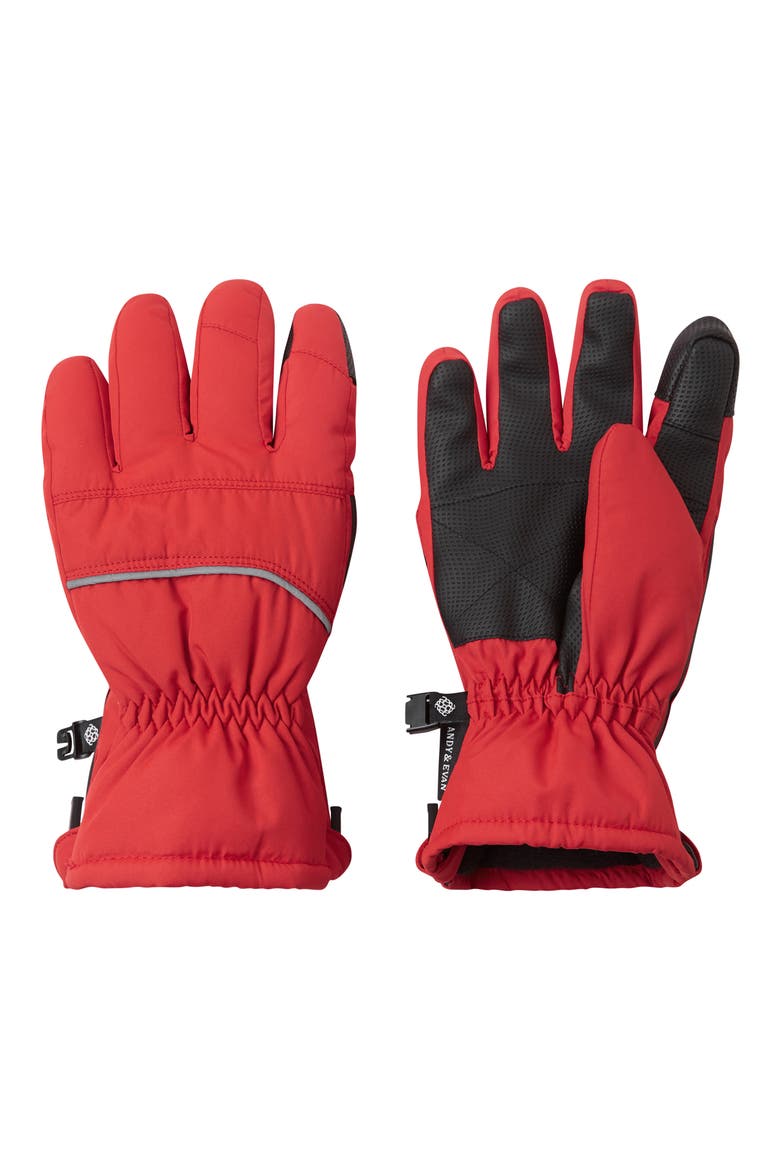 Kids' Zip Gloves, Main, color, RED