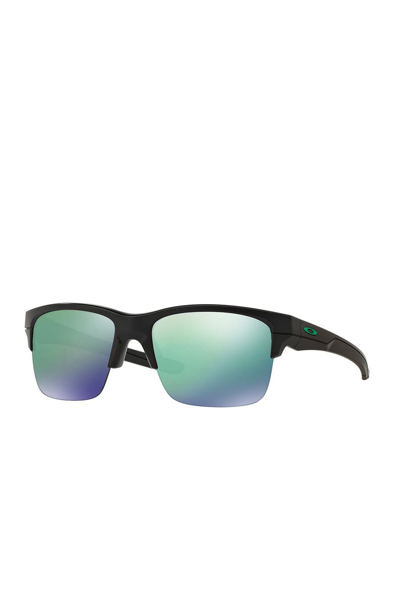 Thinlink 63mm Sunglasses, Alternate, color, MATTE BLACK /JADE IRIDIUM