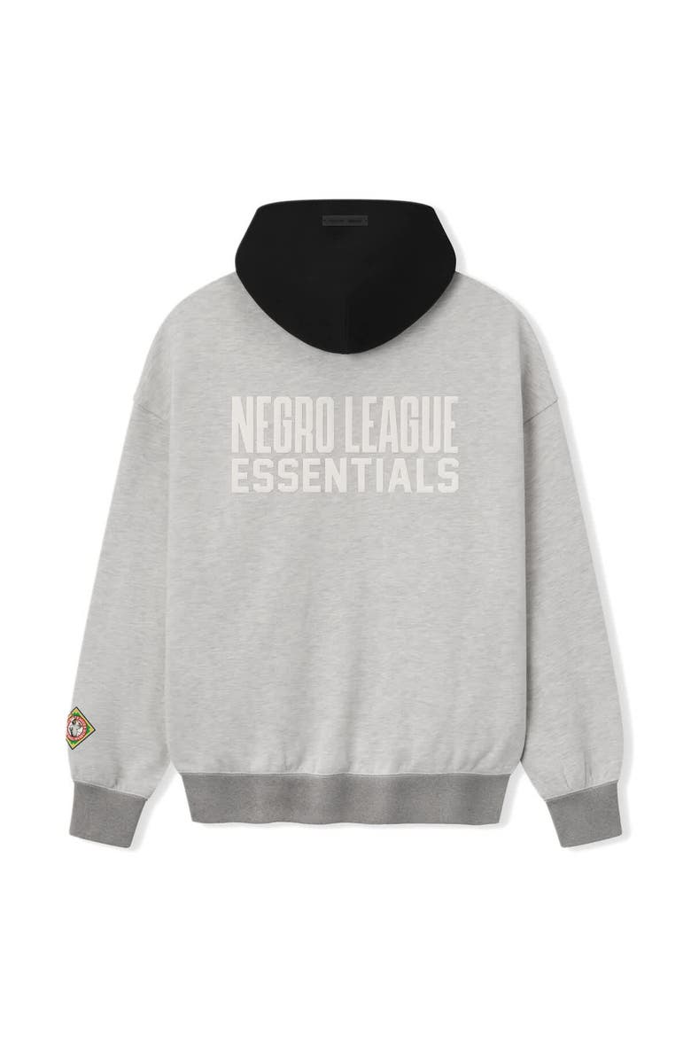 Fear of God Men's Heather Gray/Black Fear of God x Negro Leagues Baseball Museum Fleece Pullover Hoodie, Alternate, color, Heather Gray