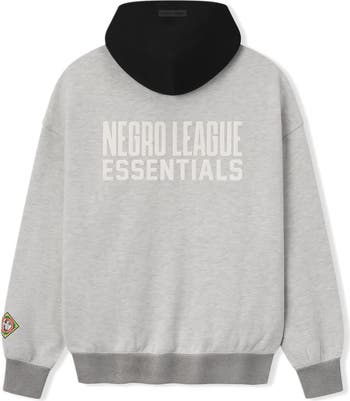 Men's Heather Gray/Black Fear of God x Negro Leagues Baseball Museum Fleece Pullover Hoodie