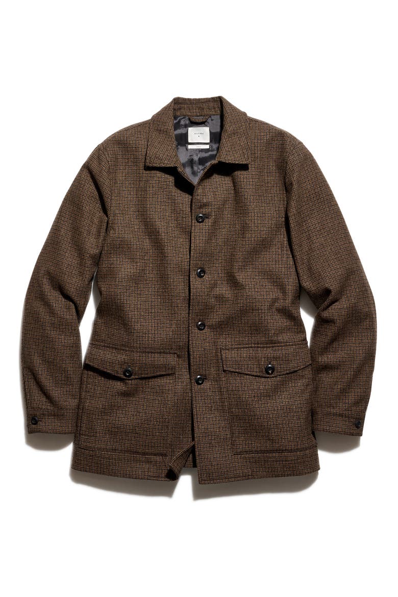 Bennet Houndstooth Overcoat, Alternate, color, BROWN MULTI