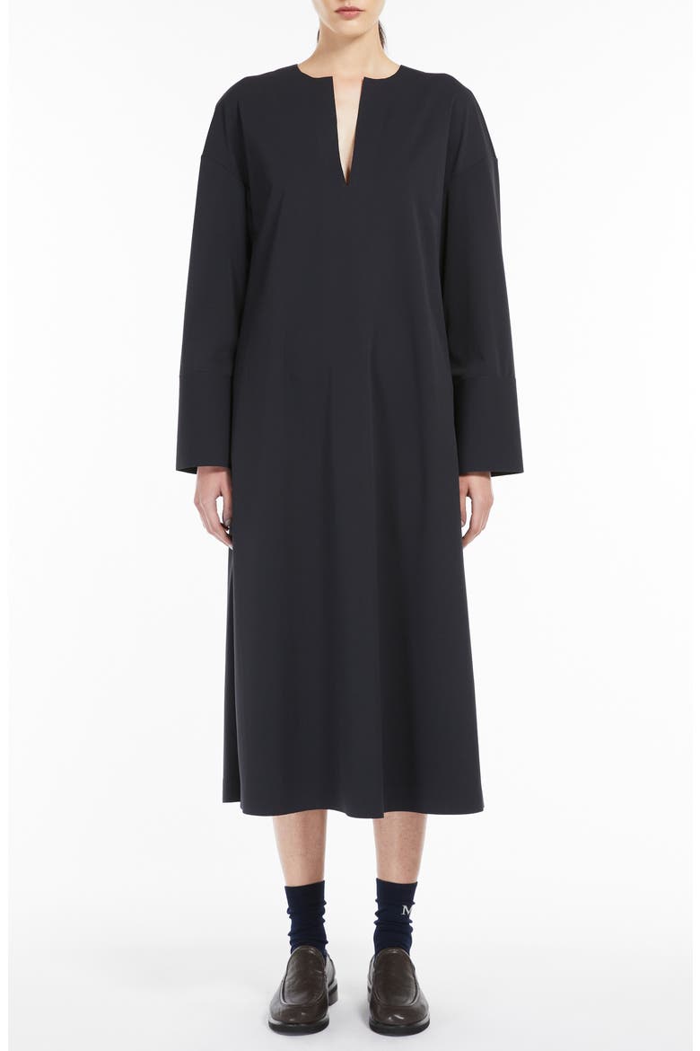 Rapace Long Sleeve Jersey Shift Dress, Main, color, NAVY
