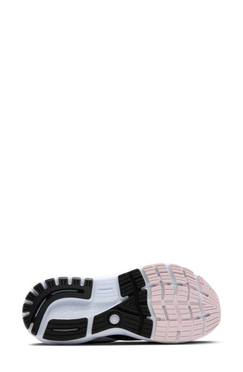 Brooks Ghost 16 Running Shoe In Black/white/orchid Ice