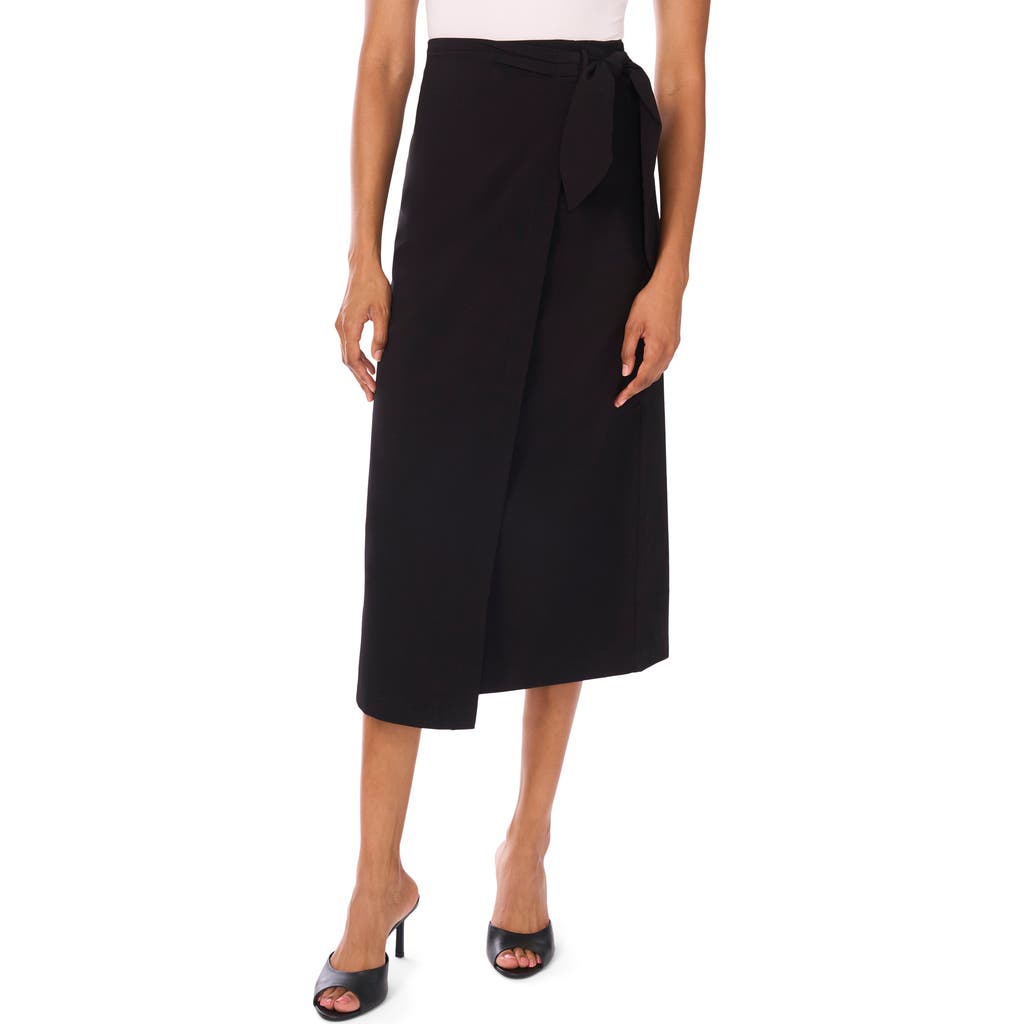 Ted Baker Wrap Midi Skirt In Black