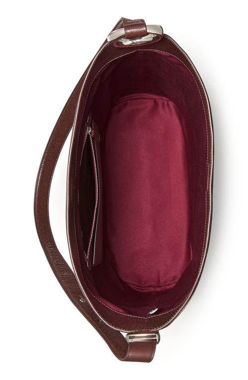 Kate Spade New York Halo Glazed Large Leather Bucket Bag In Brown