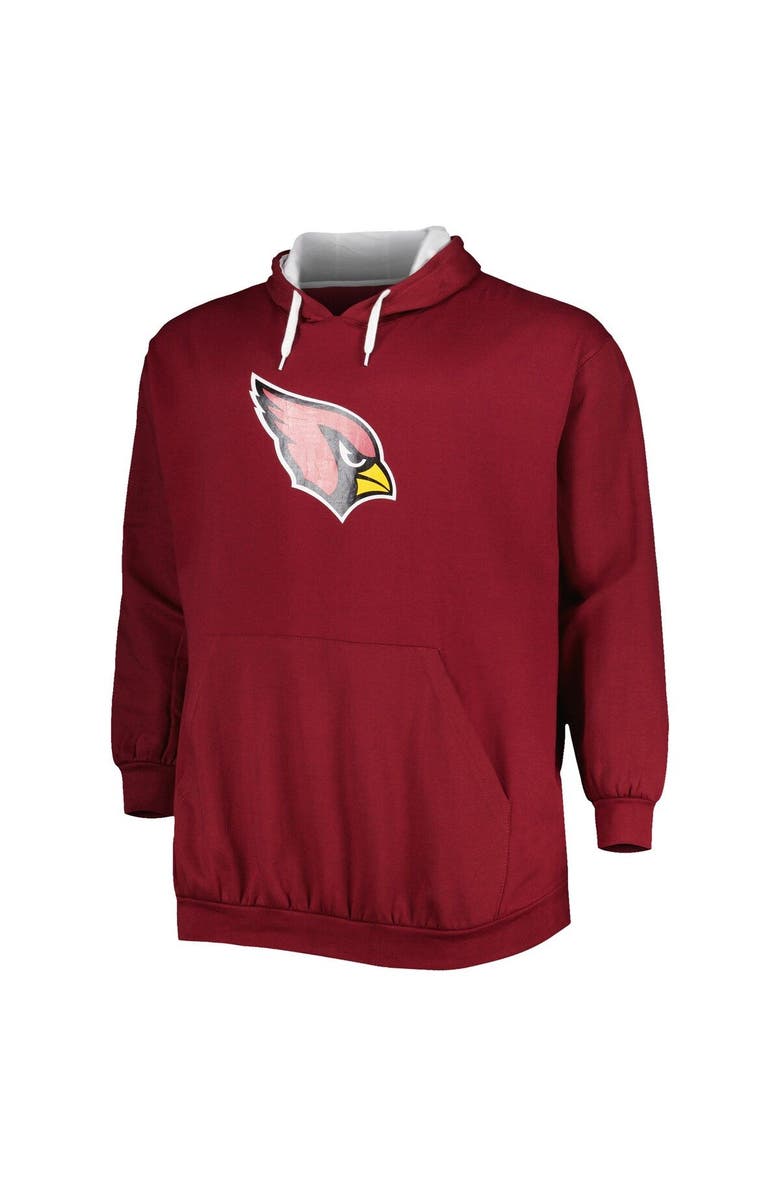 PROFILE Men's Cardinal Arizona Cardinals Big & Tall Logo Pullover Hoodie, Alternate, color, Cardinal