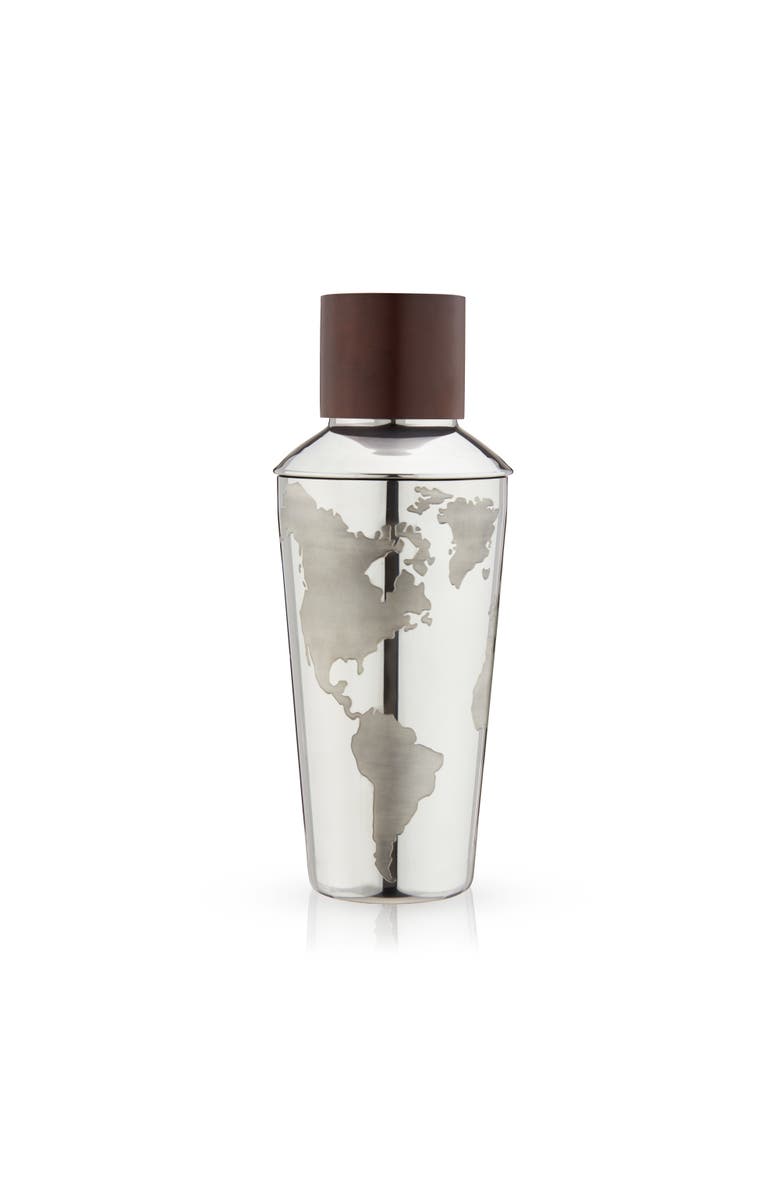 Viski Globe Cocktail Shaker, Main, color, Silver