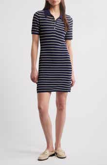 rag & bone Viola Stripe Polo Sweater Minidress