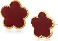 JARDIN Enamel Clover Stud Earrings