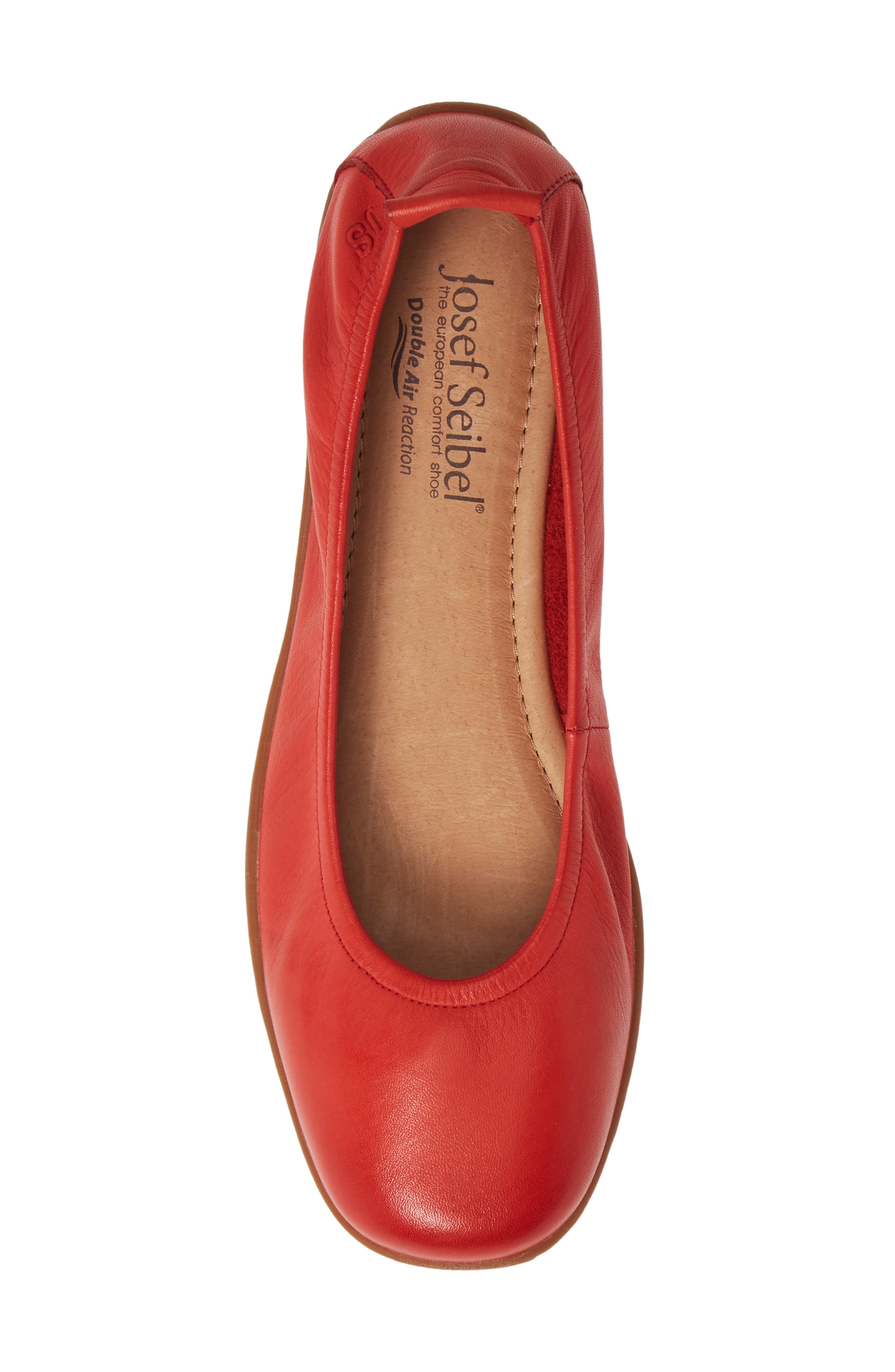 Josef Seibel Fenja 01 Flat, Alternate, color, Red Leather