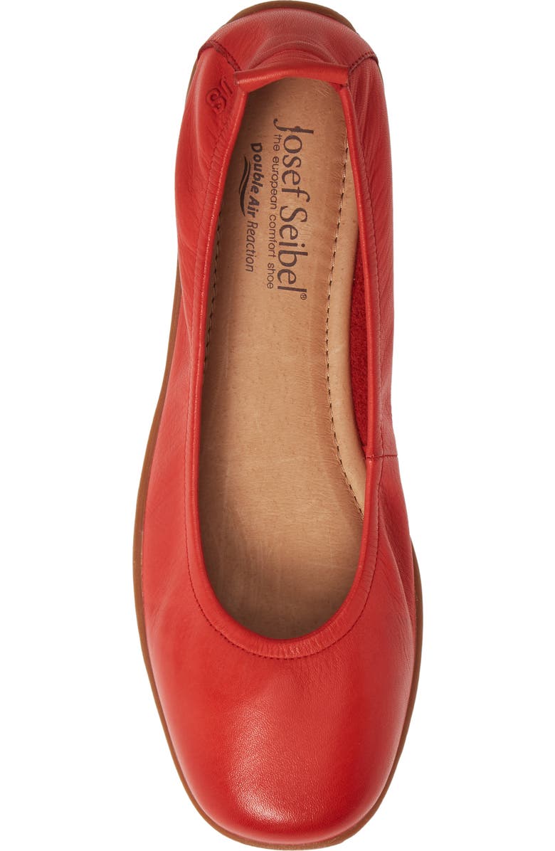 Josef Seibel Fenja 01 Flat, Alternate, color, Red Leather