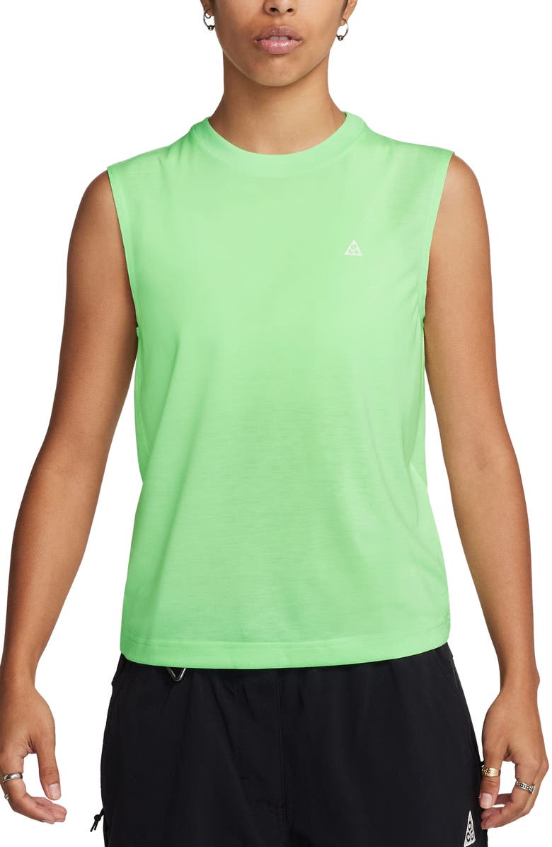 Nike ACG Dri-FIT ADV Goat Rocks Tank, Main, color, Vapor Green/ Summit White