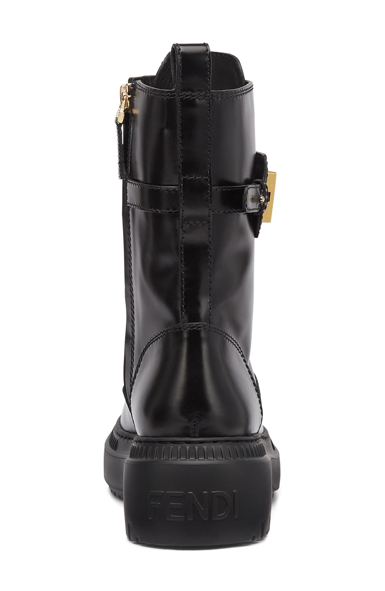 Fendi graphy Combat Boot, Alternate, color, 