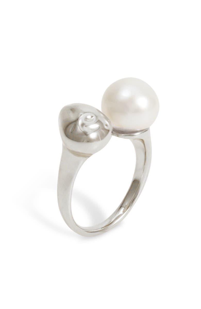 RETRO CHIC Eden Pearl Ring, Alternate, color, Silver