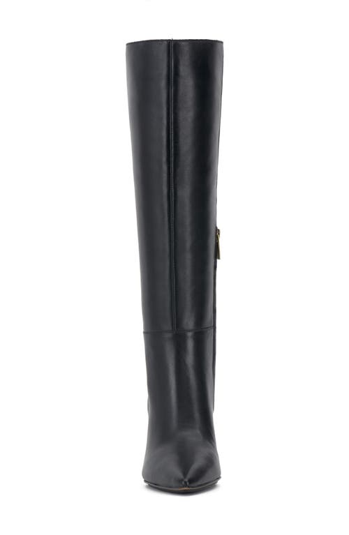 Vince Camuto Vcbrigitte2wc Womens Wide Calf Leather Mid-calf Boots In Black