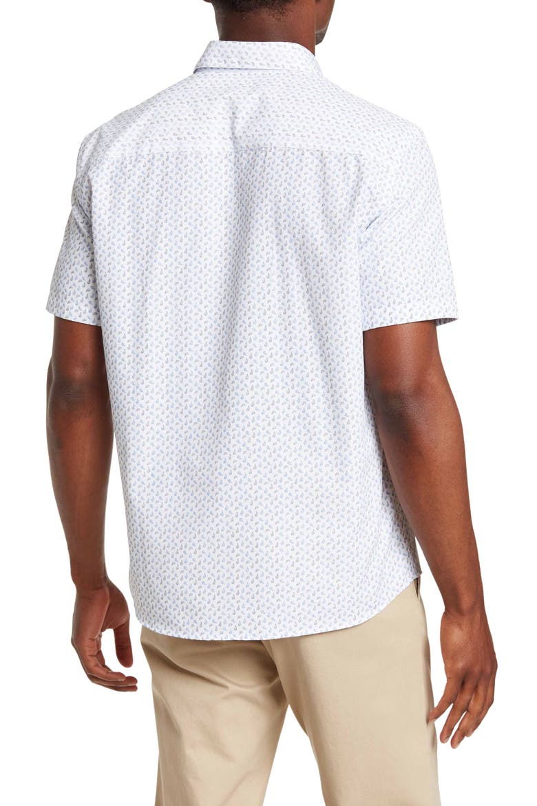 Crater Short Sleeve Woven Shirt, Alternate, color, BLUE