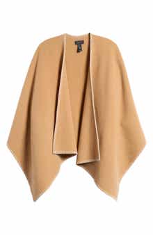 rag & bone Ingrid Blanket Stitch Wool Poncho