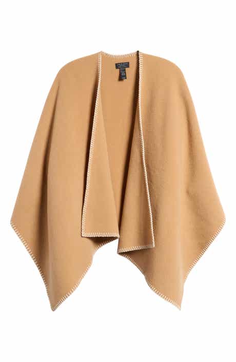 rag & bone Ingrid Blanket Stitch Wool Poncho