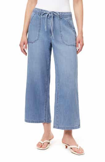 Drawstring Wide Leg Jeans