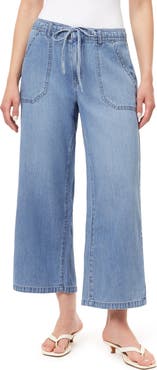 Kensie Drawstring Wide Leg Jeans