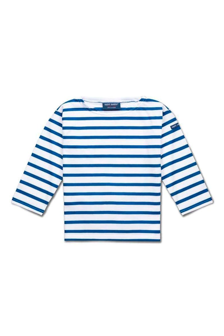MINQUIERS KIDS - Authentic Breton Shirt for Kids, Alternate, color, white/royal blue