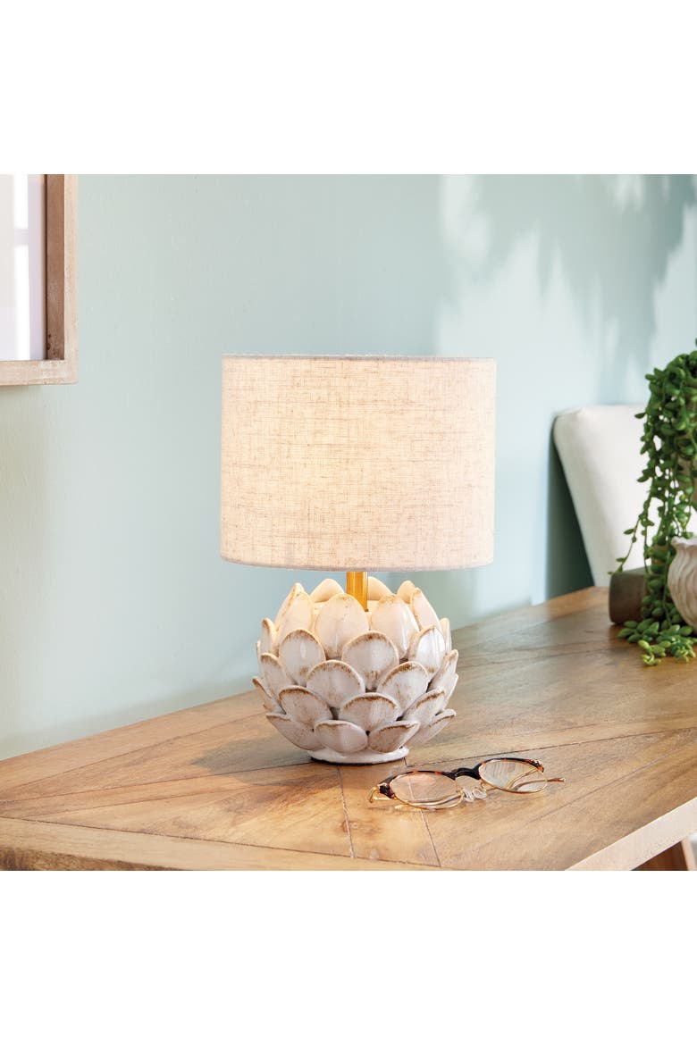 Declan Artichoke Lamp, Alternate, color, White