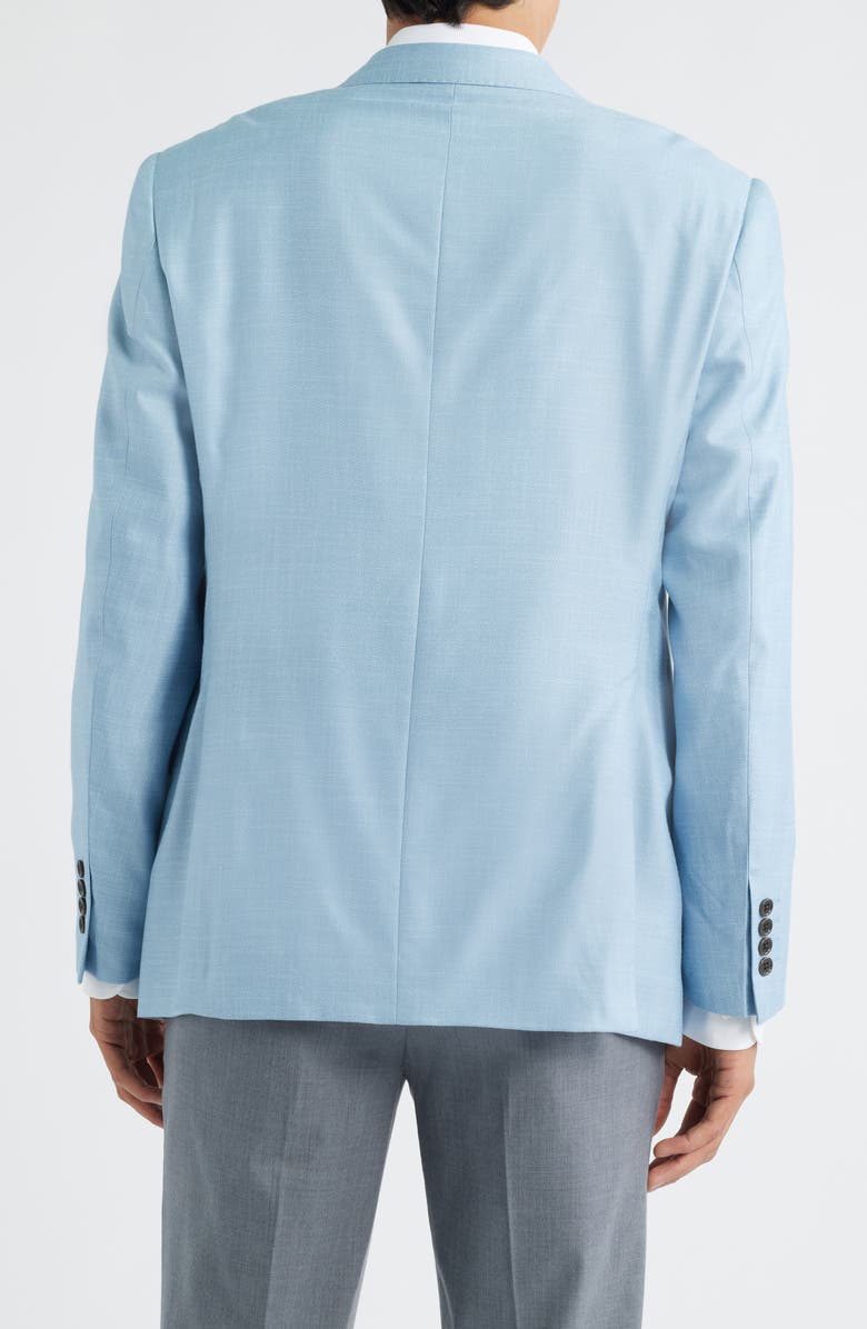 Emporio Armani Pale Blue Slub Sport Coat, Alternate, color, Sky Blue