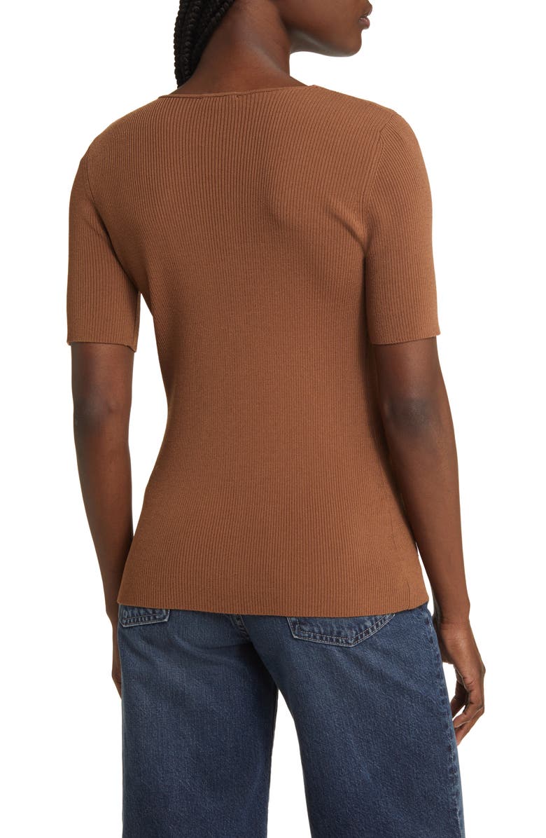 Rails Arden Rib Cardigan, Alternate, color, Cacao