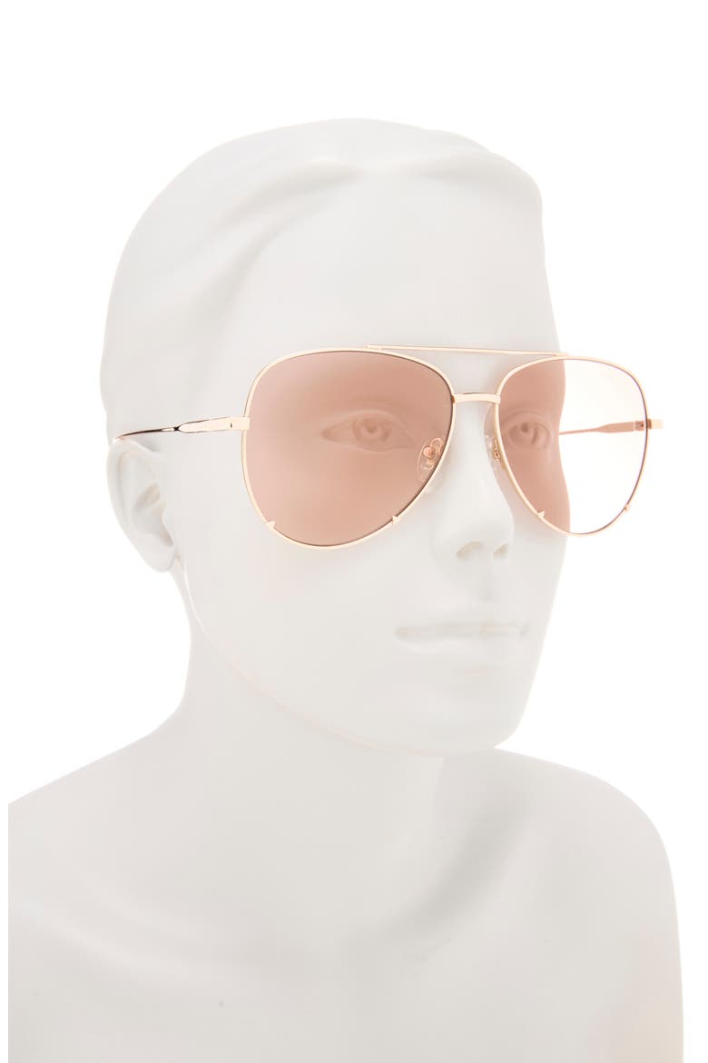 63mm Scarlett Sunglasses, Alternate, color, GOLD PEACH TINT