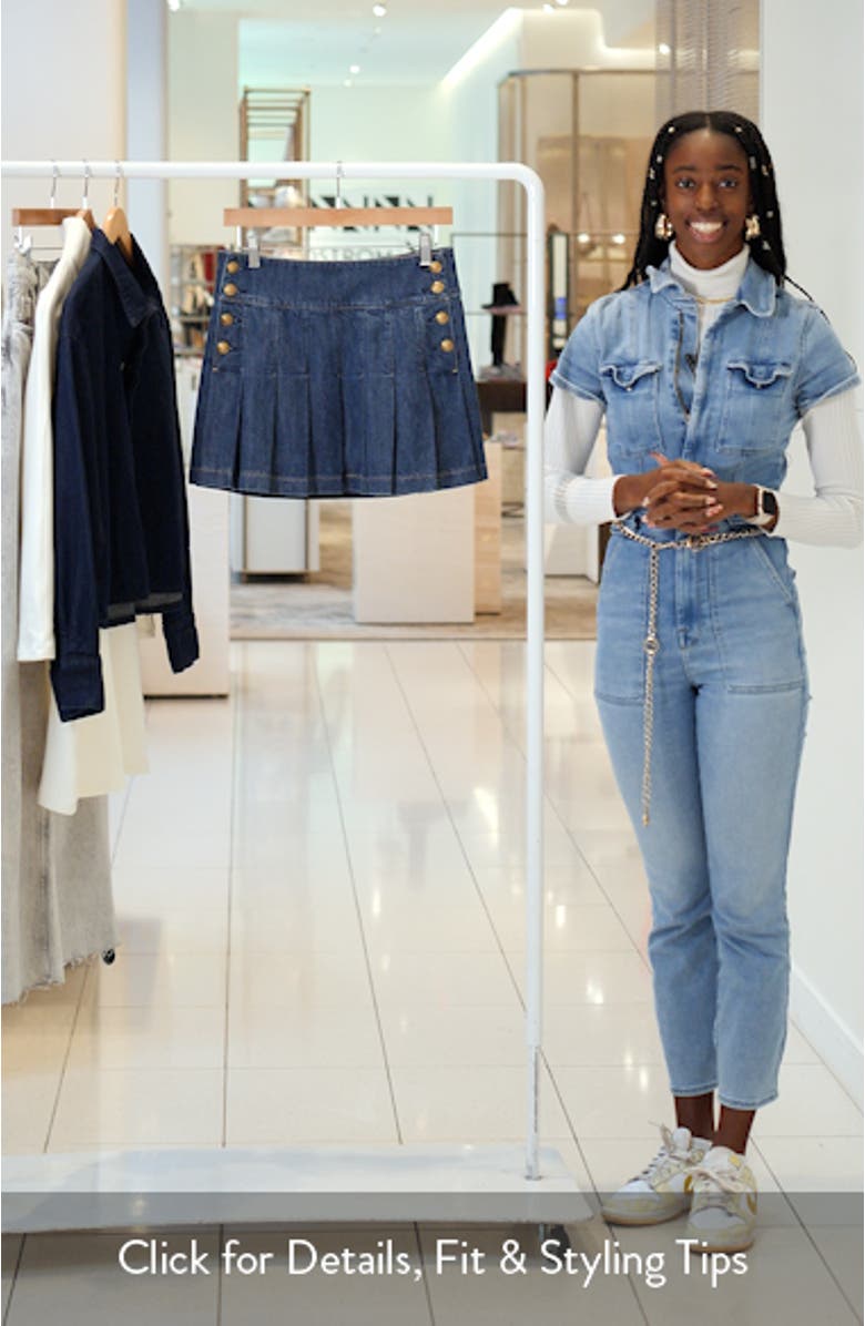 Lanna Pleated Denim Miniskirt, sales video thumbnail