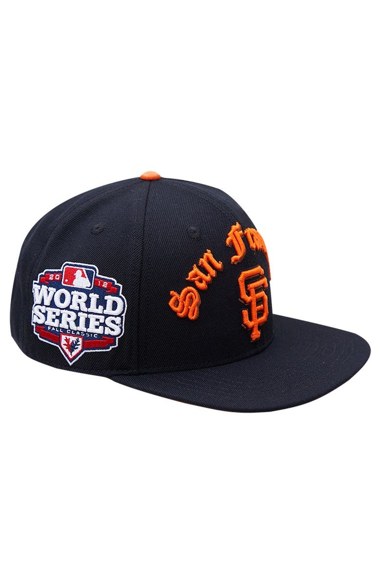 PRO STANDARD Men's Pro Standard Black San Francisco Giants 2012 World Series Old English Snapback Hat, Alternate, color, 