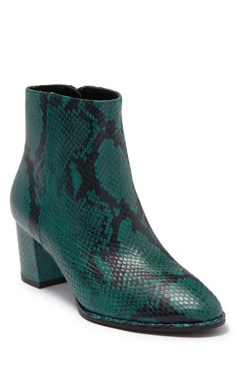 Kiandra Snake Embossed Zip Bootie (Women)