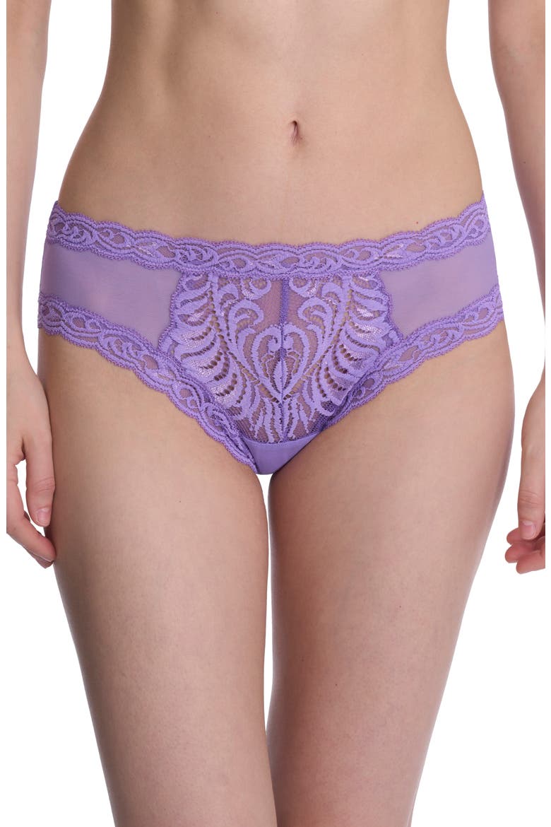 Feathers Hipster Briefs, Main, color, VIOLET BLUE