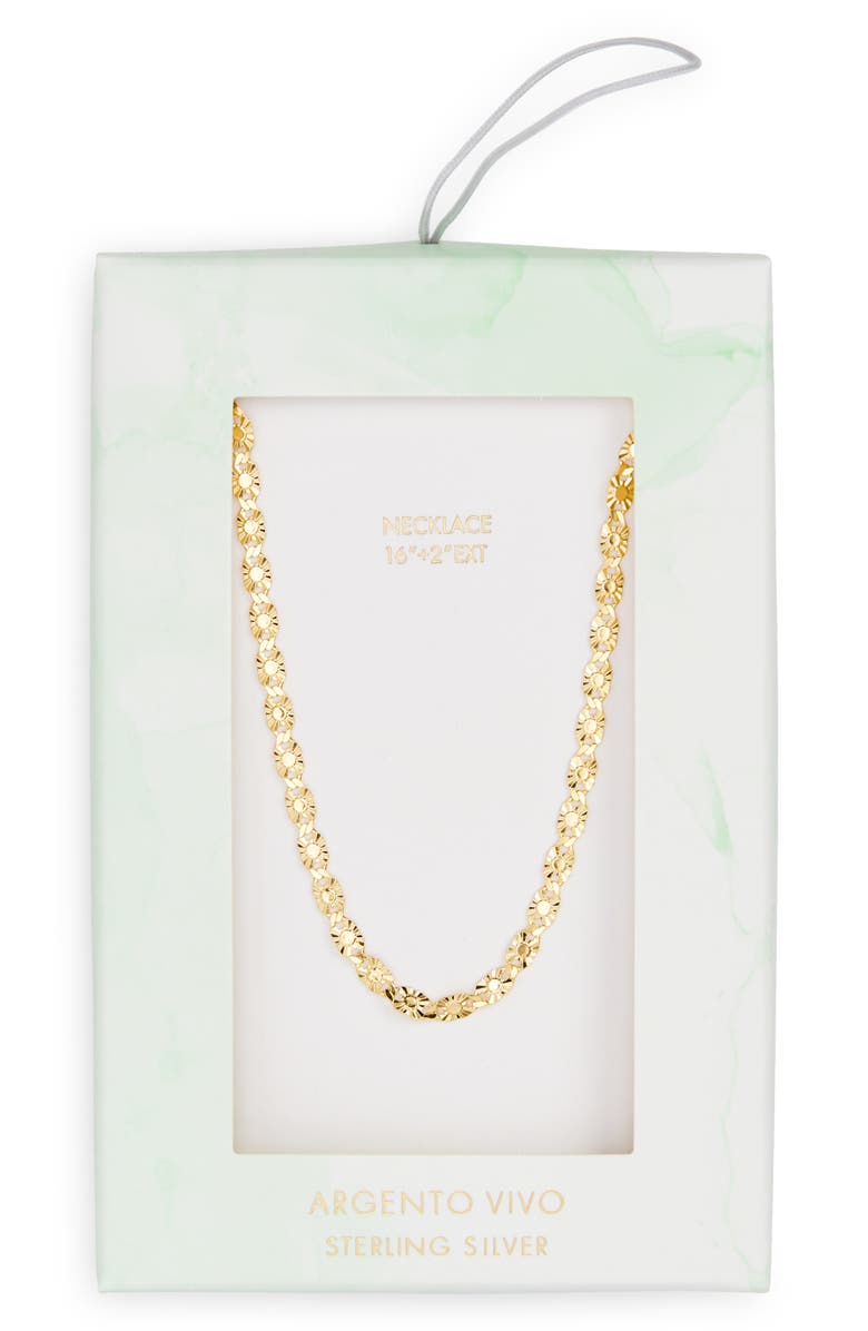 ARGENTO VIVO Oval Interlock Chain Necklace, Main, color,